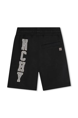 Black cotton blend shorts GIVENCHY KIDS | H3071409B